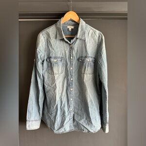 JCREW denim chambray shirt, 12 Long